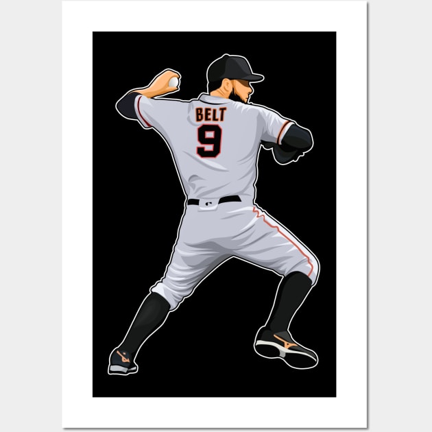 Brandon Belt #9 Make A Throw Wall Art by RunAndGow